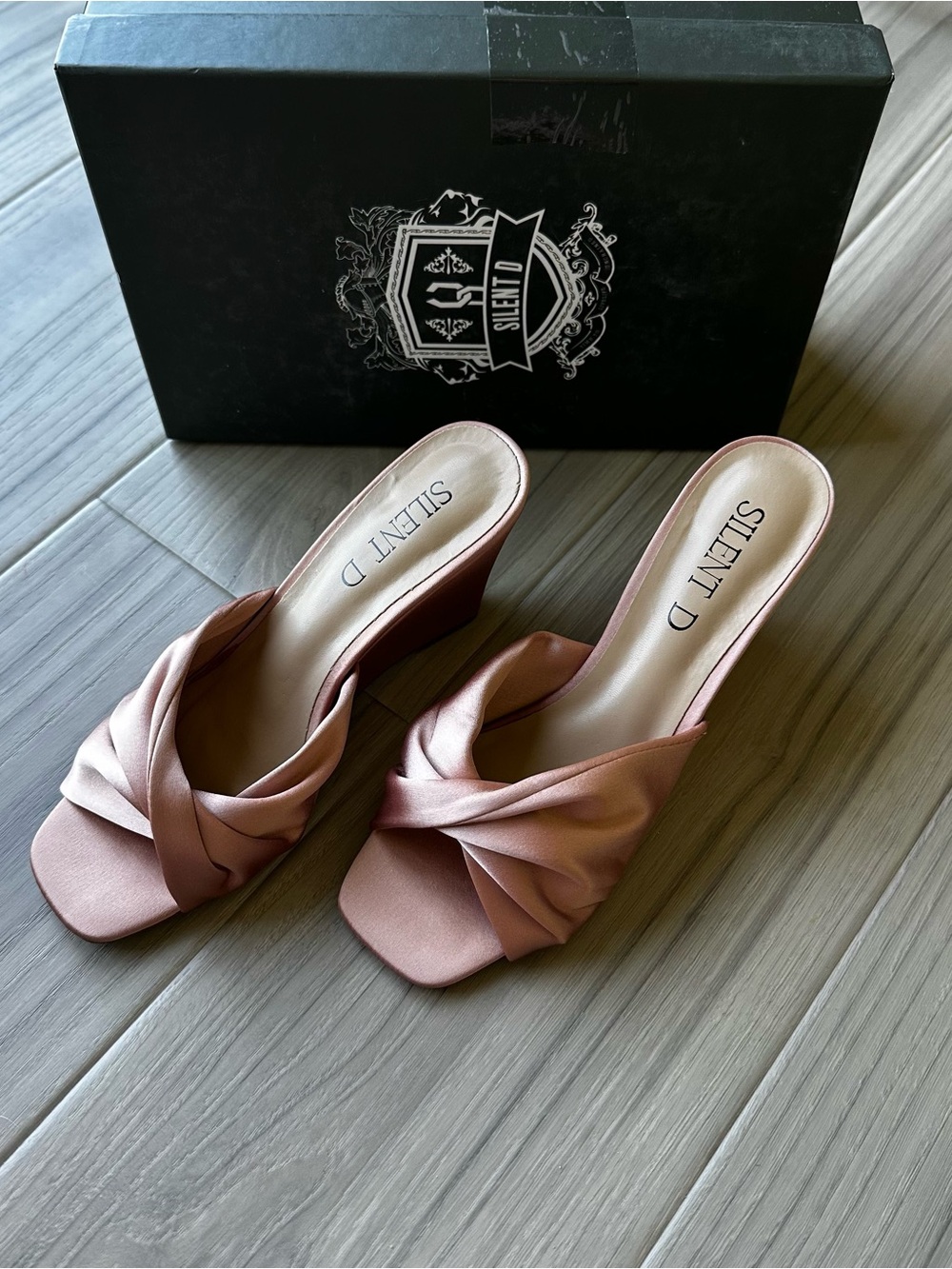 Silent D Katia Pink Satin Heels